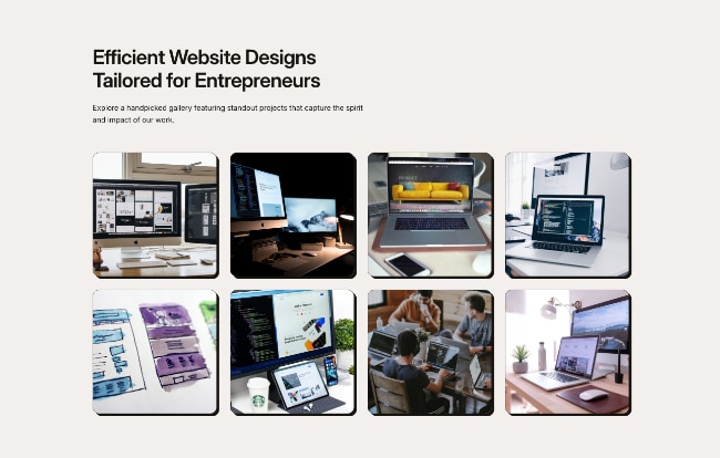 Testimonial screenshot of website created using the SnapWeb product